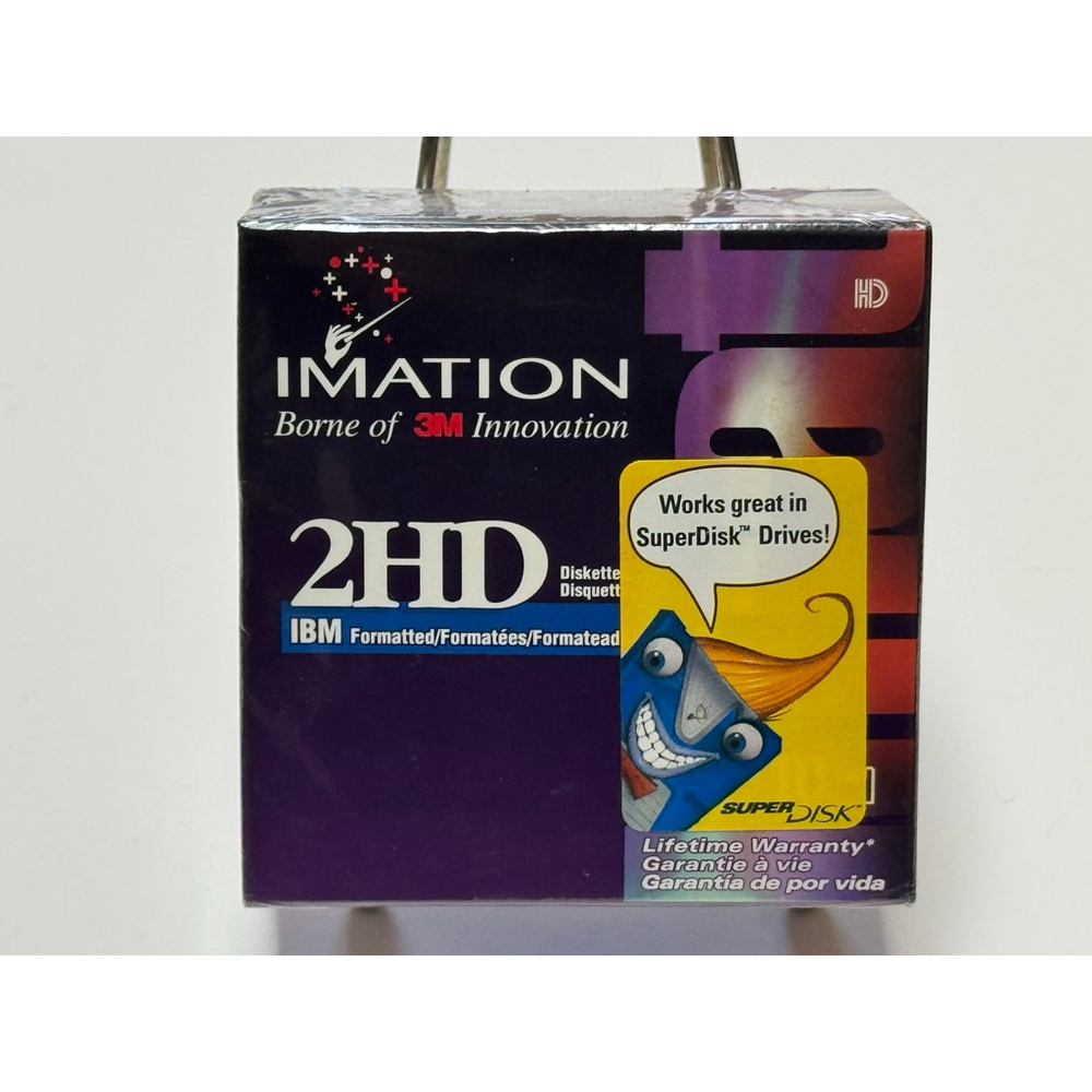 Imation 3.5" Floppy Disks Diskettes 10 Pack IBM Formatted 1.44MB 2HD New Sealed